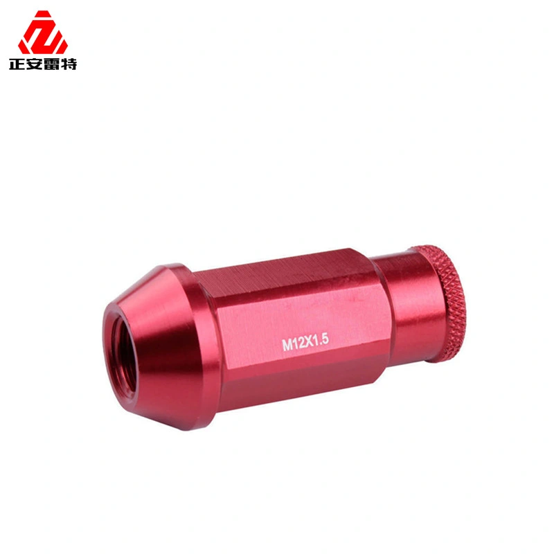 Aluminum /Titanium Wheel Lug Nuts Red Color Nut